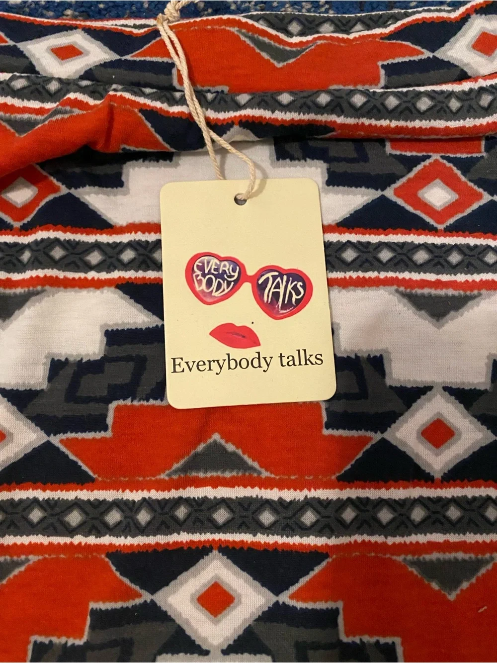 Women's Red Aztec Maxi Skirt